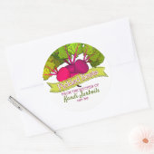 赤いビーツパーソナライズされたホーム缶詰の自家製 ラウンドシール (封筒)