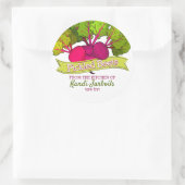 赤いビーツパーソナライズされたホーム缶詰の自家製 ラウンドシール (バッグ)