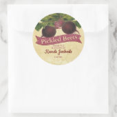 赤いビーツパーソナライズされたホーム缶詰の自家製by C ラウンドシール (バッグ)