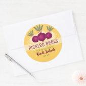 赤いビーツパーソナライズされたホーム缶詰の自家製by C ラウンドシール (封筒)