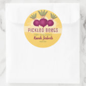 赤いビーツパーソナライズされたホーム缶詰の自家製by C ラウンドシール (バッグ)