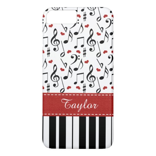 赤いピアノキーボード Case-Mate iPhoneケース (裏面)