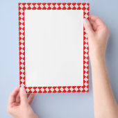 赤いピクチ市松模様にン・テーブルクロスの背景 チラシ (手)