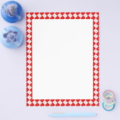 赤いピクチ市松模様にン・テーブルクロスの背景 チラシ (シングル)