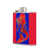 赤いピンアップメルマド フラスク (左)