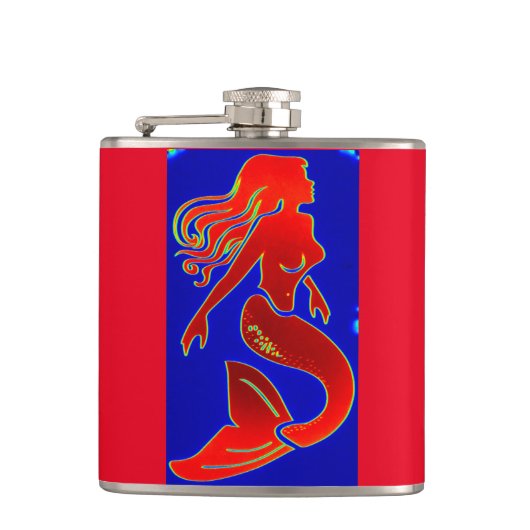 赤いピンアップメルマド フラスク (正面)