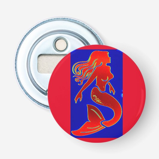 赤いピンアップ人魚 栓抜き (正面)