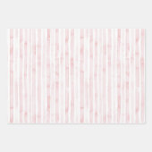 赤いピンクと白いバラの花のブライダルシャワー ラッピングペーパーシート (正面2)