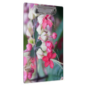 赤いピンクと白の熱帯の花 クリップボード (右)