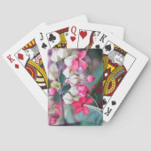 赤いピンクと白の熱帯の花 トランプ (裏面)