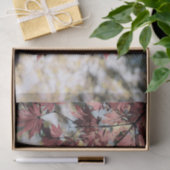 赤いピンクと茶色の紅葉絵画ズ 薄葉紙 (ギフト)