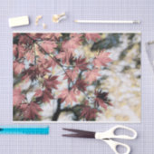 赤いピンクと茶色の紅葉絵画ズ 薄葉紙 (クラフト)