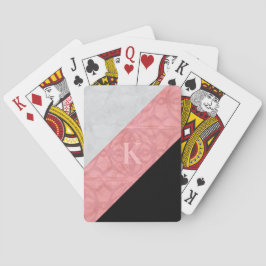 赤いピンクのろうけつ染めとグレーの水色の文字 トランプ