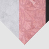 赤いピンクのろうけつ染めとグレーの水色の文字 薄葉紙 (詳細)