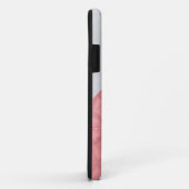 赤いピンクのろうけつ染めとグレーの水色の文字 Case-Mate iPhoneケース (裏面/右)