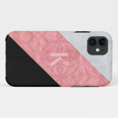 赤いピンクのろうけつ染めとグレーの水色の文字 Case-Mate iPhoneケース (裏面(横))