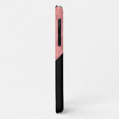 赤いピンクのろうけつ染めと黒い文字 Case-Mate iPhoneケース (裏面/左)