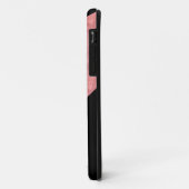 赤いピンクのろうけつ染めと黒い文字 Case-Mate iPhoneケース (裏面/左)