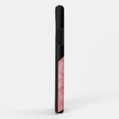 赤いピンクのろうけつ染めと黒い文字 Case-Mate iPhoneケース (裏面/右)