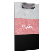 赤いピンクのろうけつ染めグレーの水の色と名前 クリップボード (右)