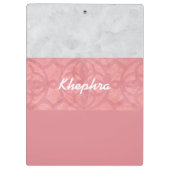 赤いピンクのろうけつ染めグレーの水の色名 クリップボード (裏面)