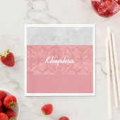 赤いピンクのろうけつ染めグレーの水の色名 スタンダードランチョンナプキン (インサイチュ)