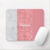 赤いピンクのろうけつ染めグレーの水の色名 マウスパッド (マウス)