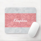 赤いピンクのろうけつ染めグレーの水の色名 マウスパッド (マウス)