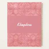 赤いピンクのろうけつ染め名と年表 プランナー手帳 (裏面)