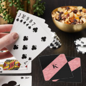 赤いピンクのろうけつ染め トランプ (インサイチュ)