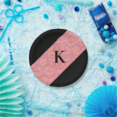 赤いピンクのろうけつ染め ペーパープレート (パーティー)