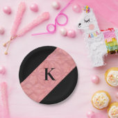 赤いピンクのろうけつ染め ペーパープレート (パーティー)