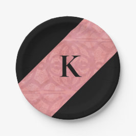 赤いピンクのろうけつ染め ペーパープレート