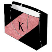 赤いピンクのろうけつ染め ラージペーパーバッグ (裏面アングル)