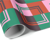 赤いピンクのナス（緑） ラッピングペーパー (ロールコーナー)