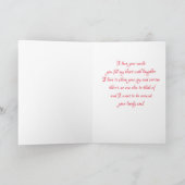 赤いピンクのハートと花のバレンタインデーカード シーズンカード (内部)