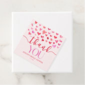 赤いピンクのハート バレンタイン ブライダルシャワー フェイバータグ (インサイチュ)