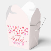 赤いピンクのハート バレンタイン ブライダルシャワー フェイバーボックス (オープン)