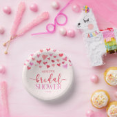 赤いピンクのハート バレンタイン ブライダルシャワー ペーパーボウル (パーティー)