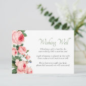 赤いピンクのバラのフローラエレガントが良く願う エンクロージャーカード (スタンド正面)