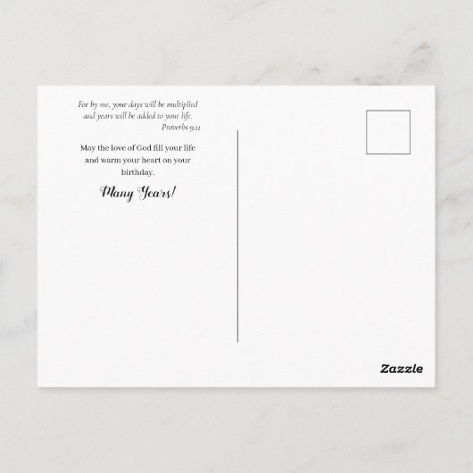 赤いピンクのバラの花輪 正教会の誕生日 ポストカード (裏面)