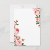 赤いピンクのバラ セーブザデート (裏面)