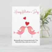 赤いピンクのバレンタインカード シーズンカード (スタンド正面)