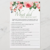 赤いピンクのフローラゲーム新郎は何と言うだろう チラシ (正面)