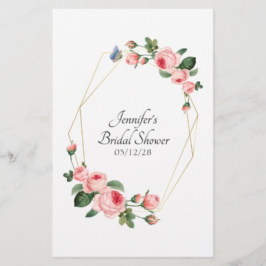 赤いピンクのフローラゲーム新郎は何と言うだろう チラシ (裏面)