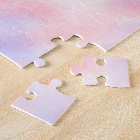 赤いピンクのマルーンの水の色の抽象芸術を追加ナメパステル ジグソーパズル (側面)