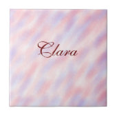 赤いピンクのマルーンの水の色の抽象芸術を追加ナメパステル タイル (正面)