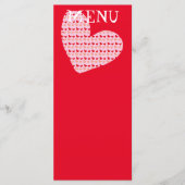 赤いピンクのミニハートメニュー メニュー (正面)