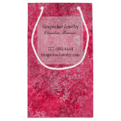 赤いピンクの小さいギフトのジュエリービジネスCrafterのバッグ スモールペーパーバッグ (裏面)