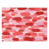赤いピンクの抽象芸術ブラシストロークパターン テーブルクロス (正面(横))